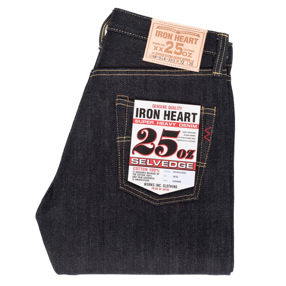 IRON HEART IH-634-XHS 25OZ JAPANESE SELVEDGE DENIM JEANS - Kind Supply Co.