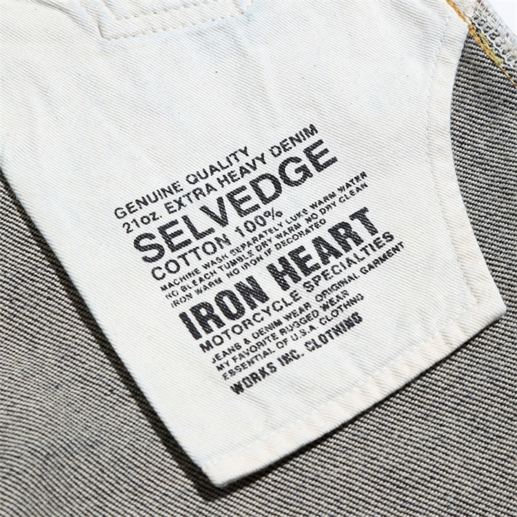 Iron Heart IH-666S-21 21oz Slim Straight Jeans Indigo