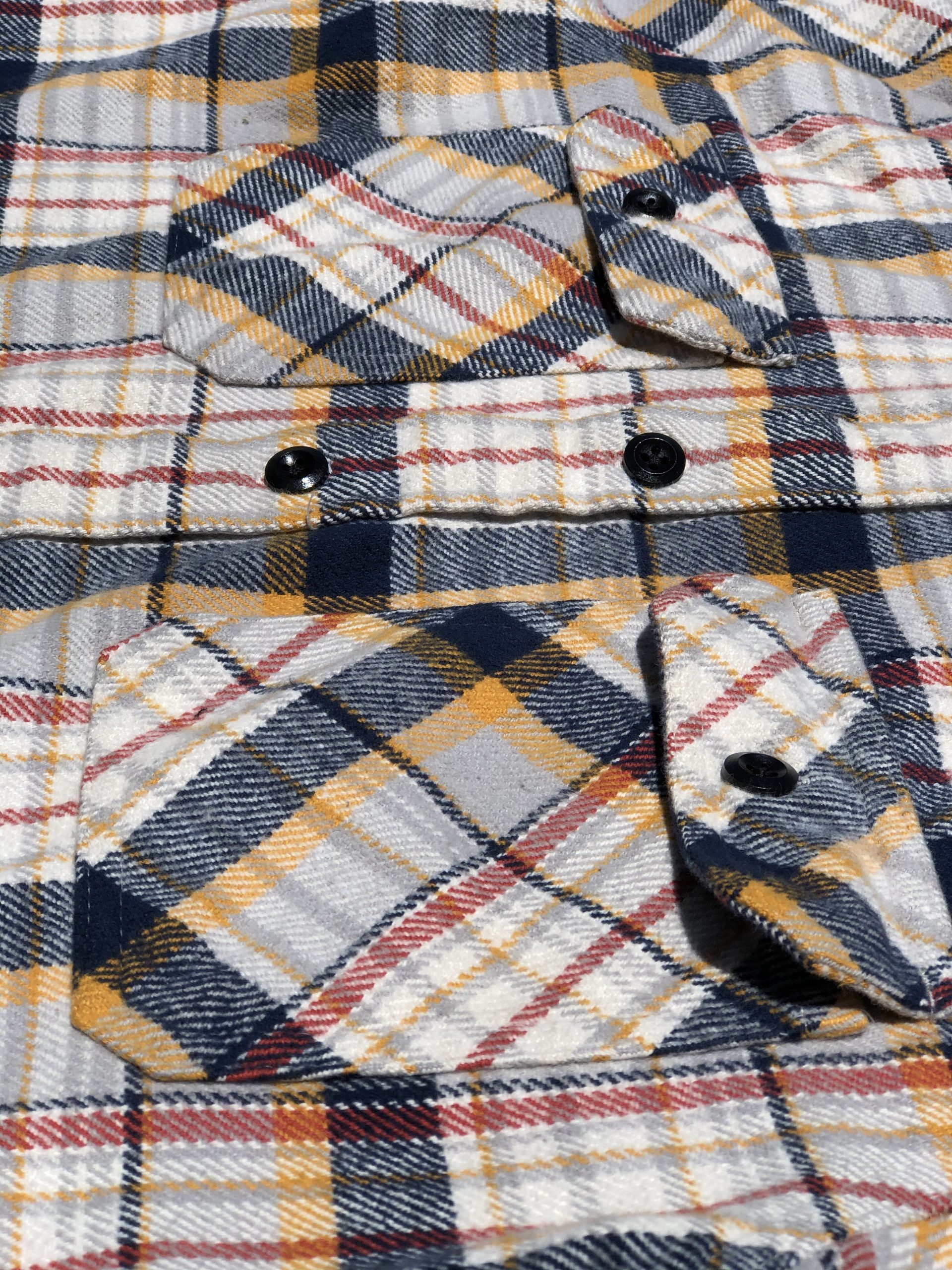 The Cordial Heavy Duty Flannel Shirt In White/Indigo - Kind Supply Co.