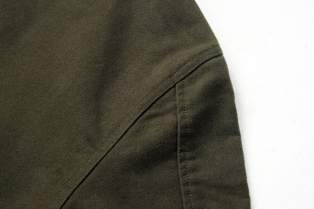 The A1 Style Organic Cotton Moleskin Flight Jacket In Olive Green ...