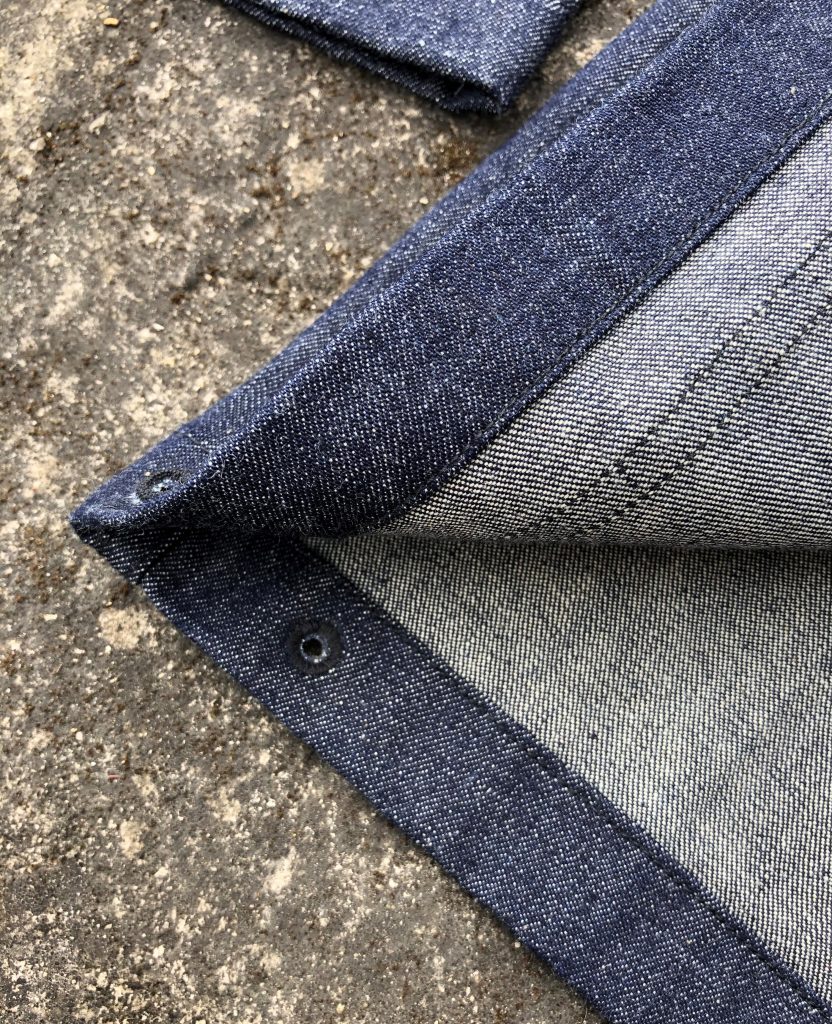 shawl collar denim jacket