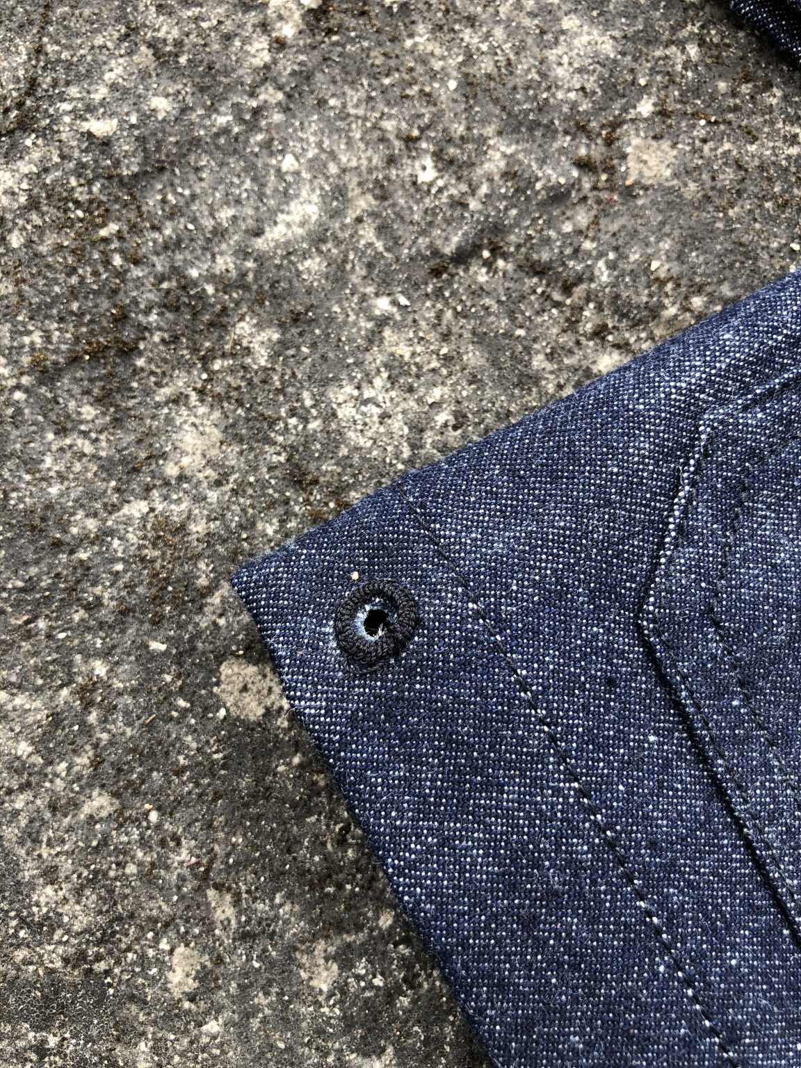 shawl collar denim jacket