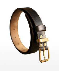 Handmade Horween Teacore Chromexcel Leather Belt In Black - Image 5
