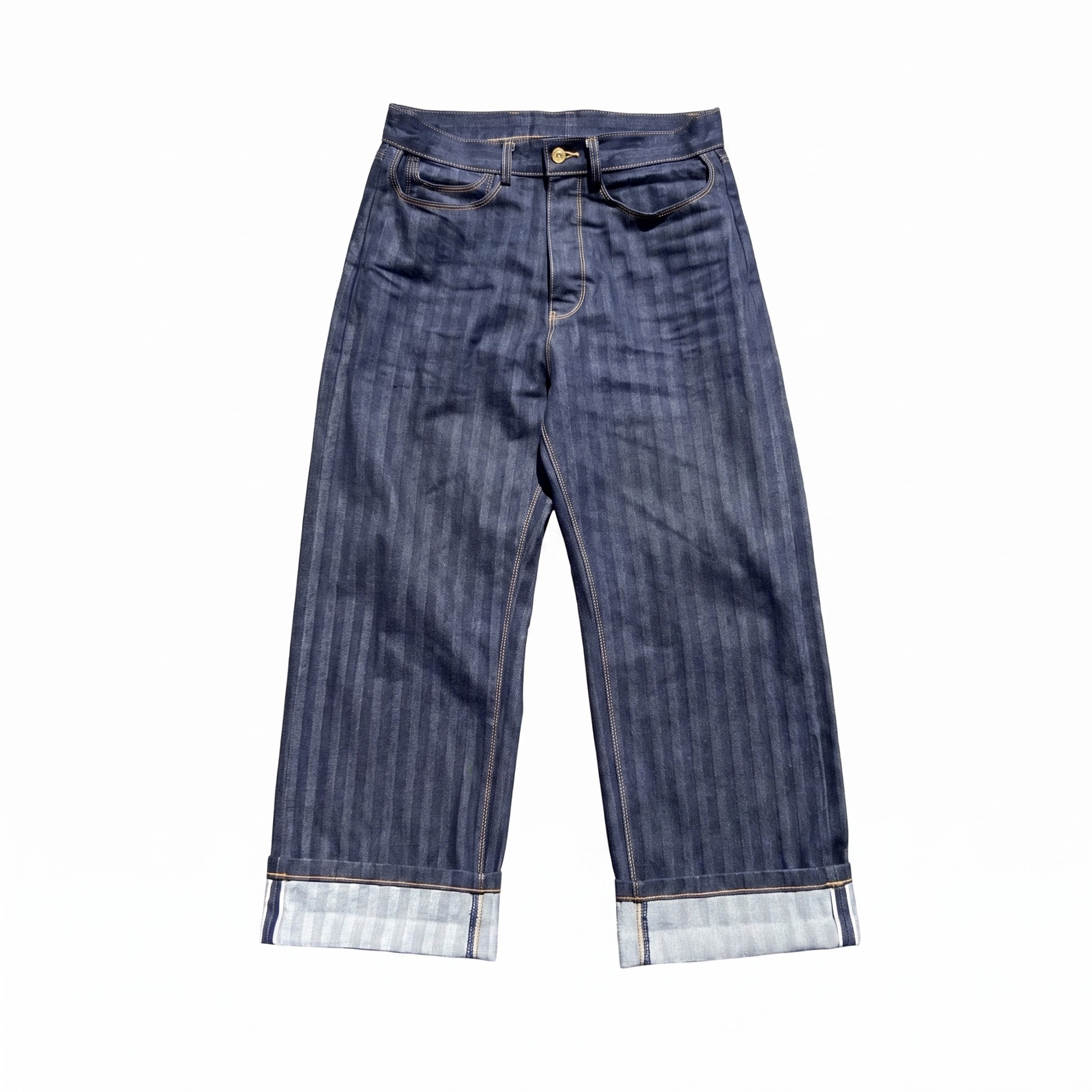 The 1870s Classic Cut Selvedge Herringbone Denim Miner Jeans 15 oz